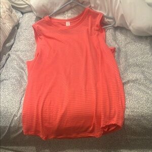 Lululemon Athletica Pink Ribbed Sleeveless Muscle Tee